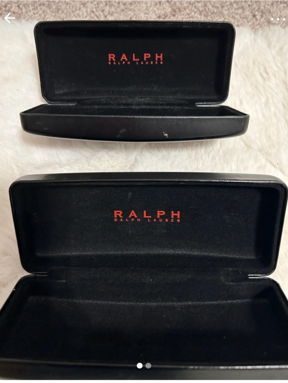 Ralph Lauren Black Sunglasses Case with Red Logo